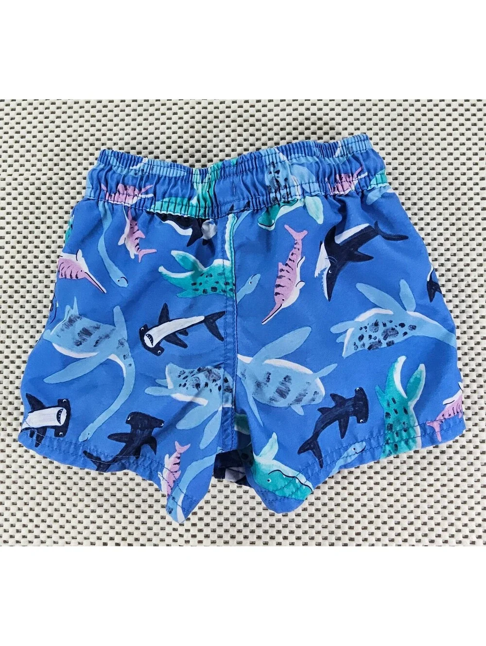 Carter's Just One You  Boy's Toddler Swim Shorts with Ocean Scene Print. Size 2T